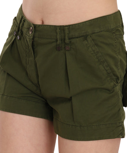 PLEIN SUD Emerald Mid Waist Cotton Shorts