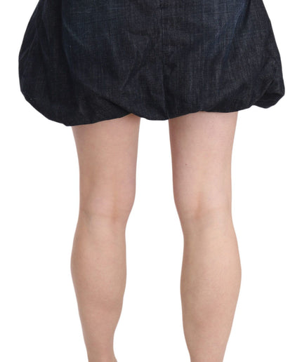 Exte Chic Dark Blue A-Line Mini Skirt