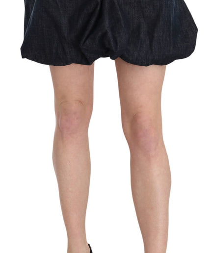 Exte Chic Dark Blue A-Line Mini Skirt