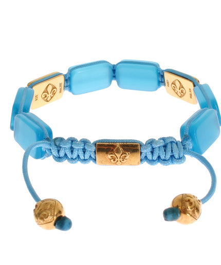 Nialaya Elegant Blue Opal & Diamond-Studded Bracelet