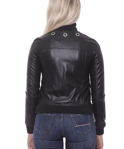 19V69 Italia Chic Eco-Leather Studded Slim Jacket