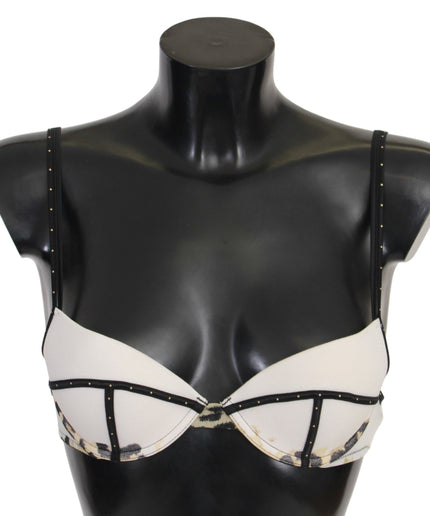 Just Cavalli Elegant White Push-Up Bra With Logo Details