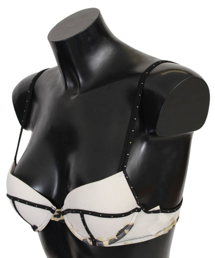 Just Cavalli Elegant White Push-Up Bra With Logo Details