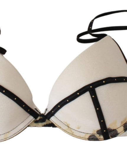 Just Cavalli Elegant White Push-Up Bra With Logo Details