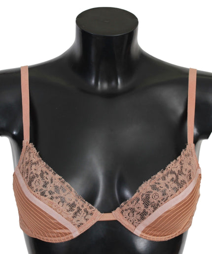 Ermanno Scervino Elegant Nude Lace Push-Up Bra