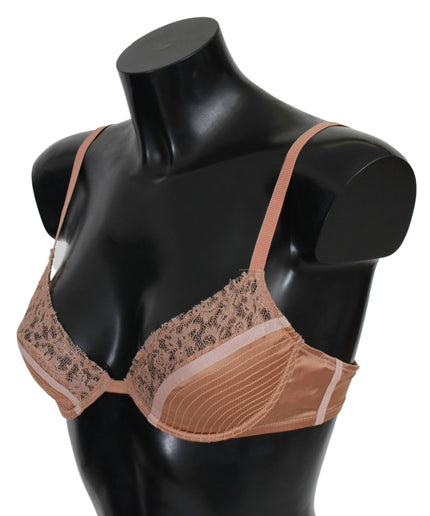 Ermanno Scervino Elegant Nude Lace Push-Up Bra