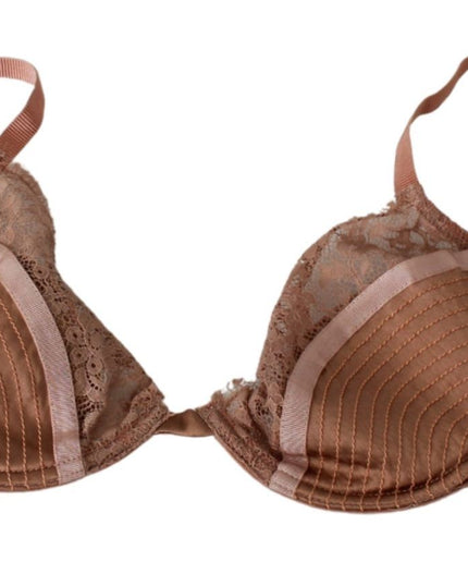 Ermanno Scervino Elegant Nude Lace Push-Up Bra