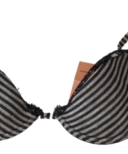 Ermanno Scervino Blue Stripes Lace Reggiseno Bra