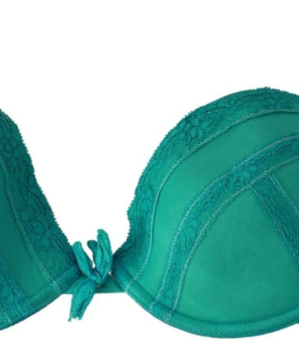 Ermanno Scervino Luxurious Green Cotton Push Up Bra