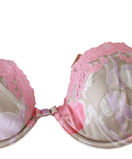 Ermanno Scervino Chic Pink Lace Silk Blend Push Up Bra