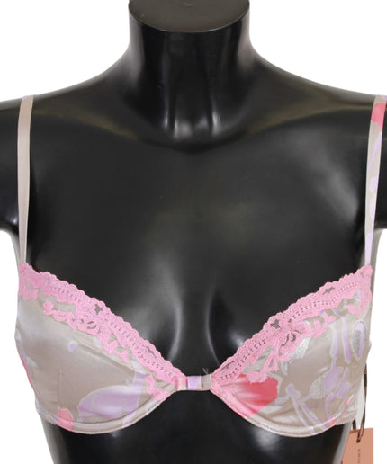 Ermanno Scervino Chic Pink Lace Silk Blend Push Up Bra