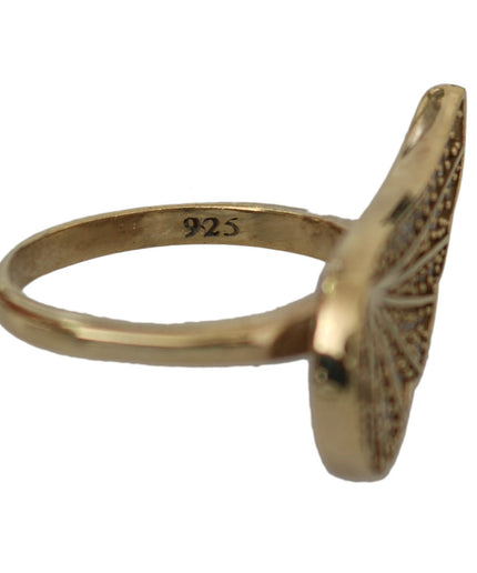 Nialaya Elegant Gold-Crystal Embellished Ring