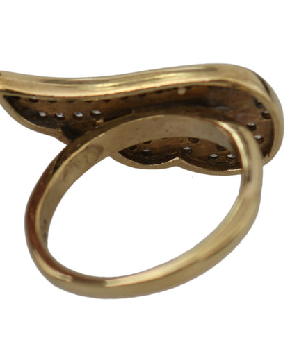 Nialaya Elegant Gold-Crystal Embellished Ring