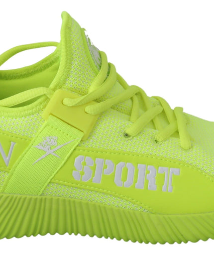 Philipp Plein Stylish Light Green Casual Sneakers