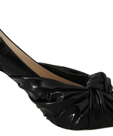 Jimmy Choo Elegant Black Leather Pointed Toe Pumps