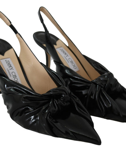 Jimmy Choo Elegant Black Leather Pointed Toe Pumps