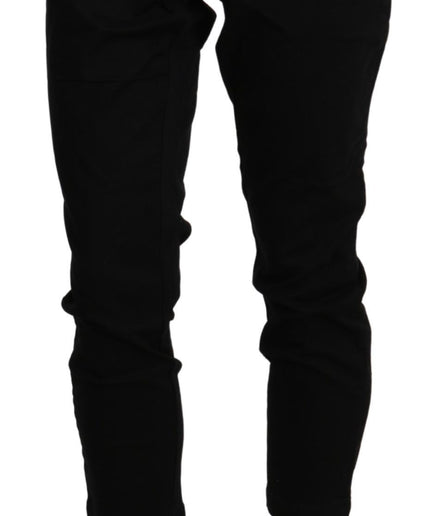 Acht Chic High Waist Cropped Black Jeans