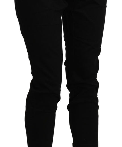 Acht Chic High Waist Cropped Black Jeans