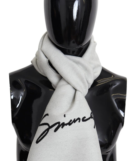 Givenchy Elegant Monochrome Wool-Silk Blend Scarf