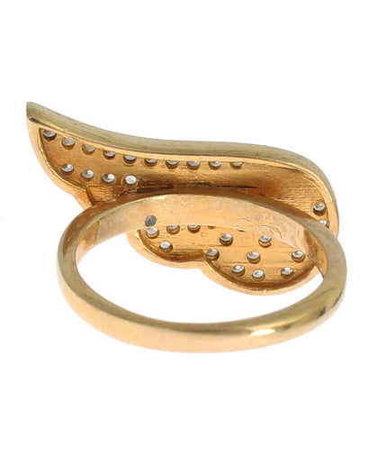 Nialaya Glamorous Gold Plated Crystal Ring