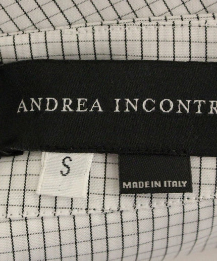 Andrea Incontri Chic White Checkered Cotton Shorts