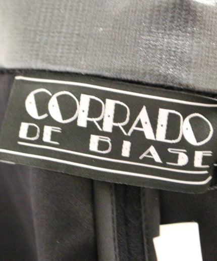 Corrado De Biase Elegant Black Wool-Cotton Blend Skirt