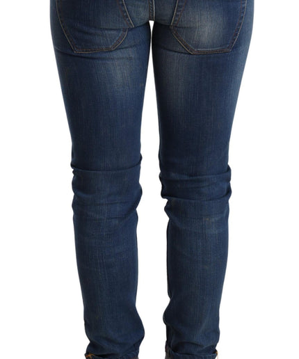 Acht Chic Blue Washed Push-Up Skinny Jeans