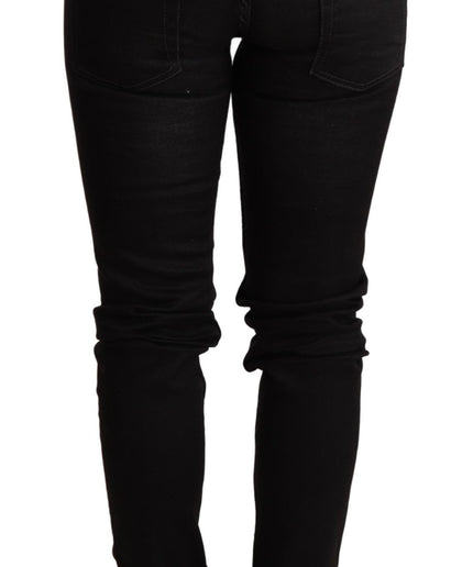 Acht Chic Black Low Waist Skinny Denim