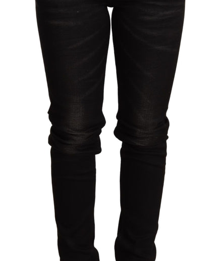 Acht Chic Black Low Waist Skinny Denim