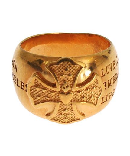 Nialaya Glamorous Gold-Plated Sterling Silver Ring