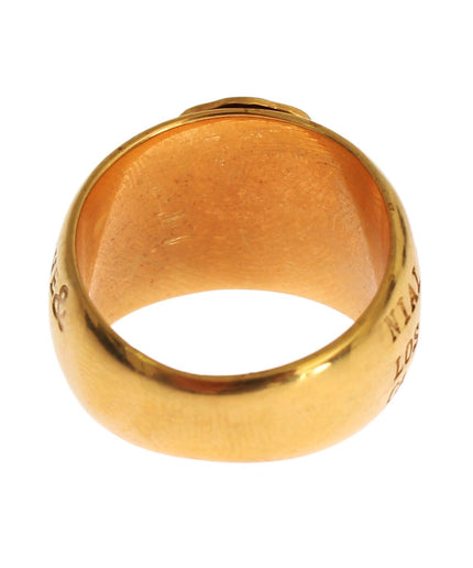 Nialaya Glamorous Gold-Plated Sterling Silver Ring