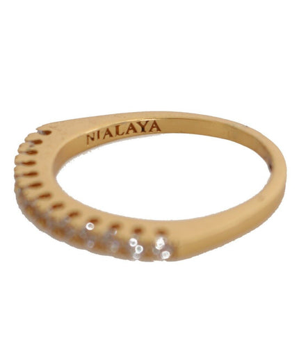 Nialaya Gleaming CZ Crystal Gold-Plated Ring