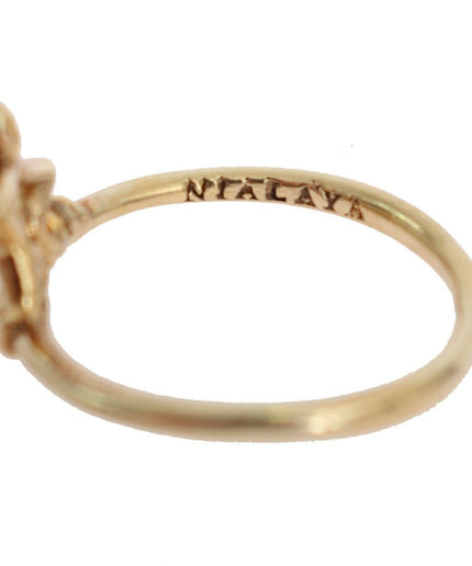 Nialaya Elegant Gold-Plated Sterling Silver Ring