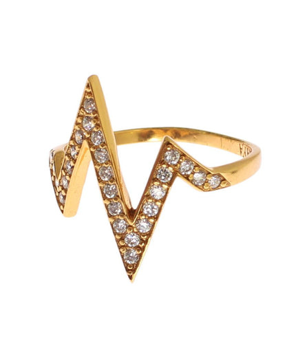 Nialaya Glamorous Gold Plated Sterling Silver Ring