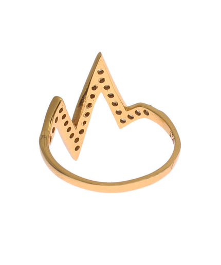 Nialaya Glamorous Gold Plated Sterling Silver Ring