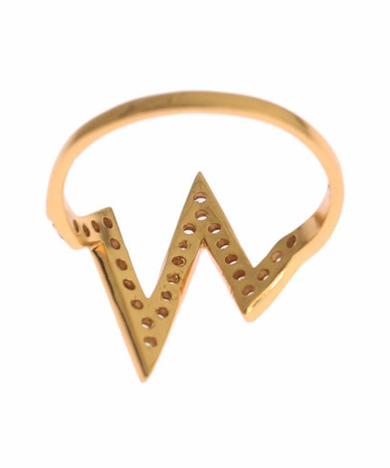 Nialaya Glamorous Gold Plated Sterling Silver Ring