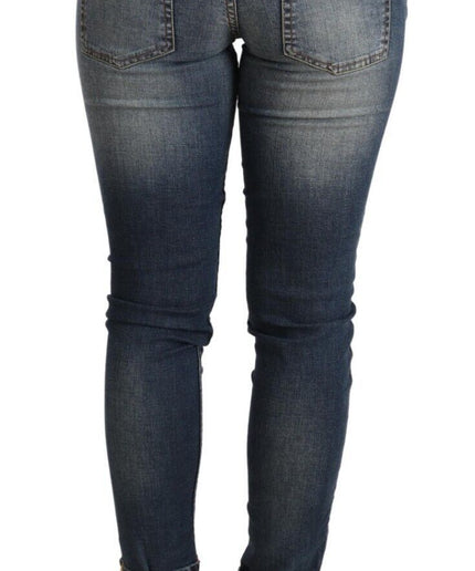 Acht Chic Blue Washed Skinny Denim