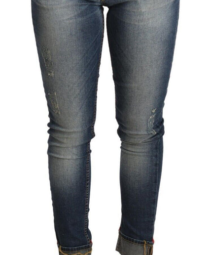 Acht Chic Blue Washed Skinny Denim