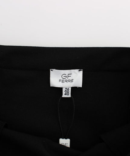 GF Ferre Chic Black Pencil Skirt Knee Length with Side Zip