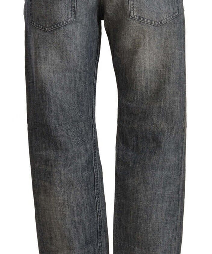 Acht Chic Gray Washed Straight Cut Jeans