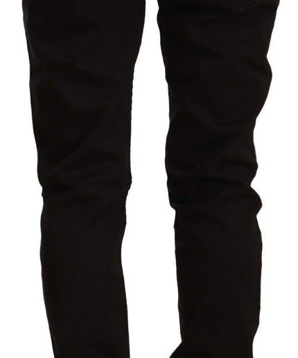 Acht Chic Black Low Waist Skinny Jeans