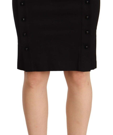 GF Ferre Chic High-Waisted Pencil Skirt in Black