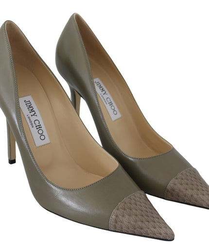 Jimmy Choo Elegant Pebble Green Pointed Toe Pumps