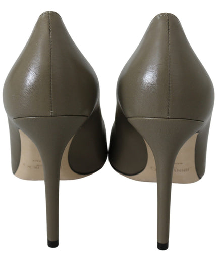 Jimmy Choo Elegant Pebble Green Pointed Toe Pumps