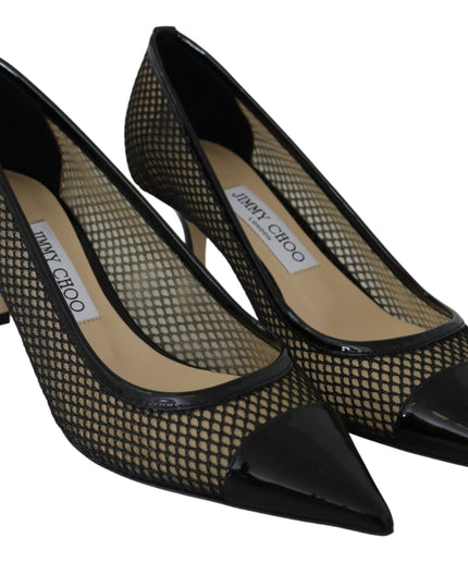 Jimmy Choo Chic Patent Mesh Pointed Pumps