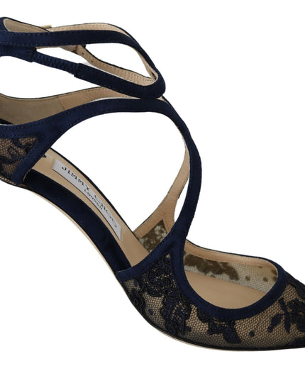 Jimmy Choo Navy Lancer Leather Pumps Elegance Unleashed