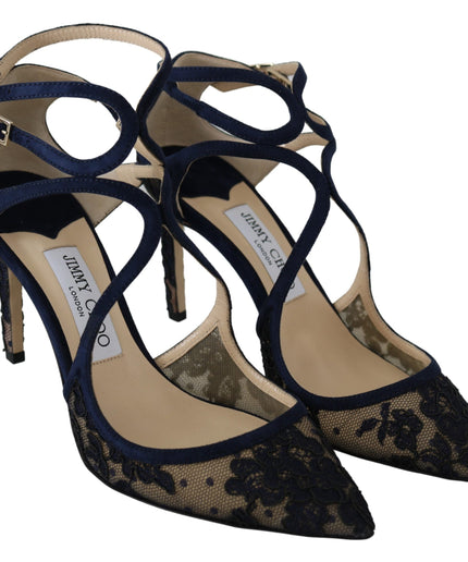 Jimmy Choo Navy Lancer Leather Pumps Elegance Unleashed