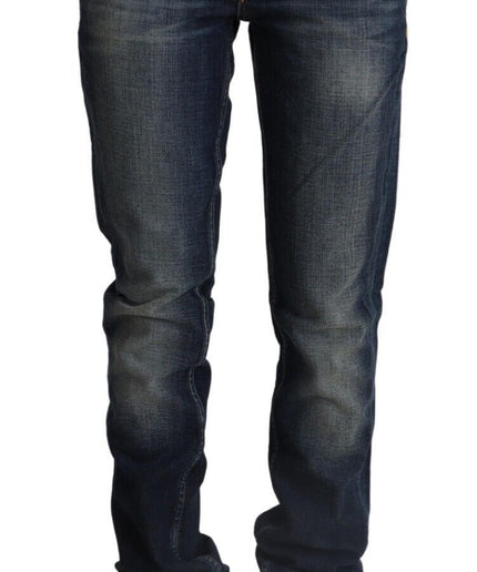 Acht Chic Dark Blue Low Waist Skinny Jeans