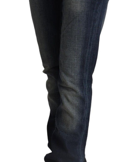 Acht Chic Dark Blue Low Waist Skinny Jeans