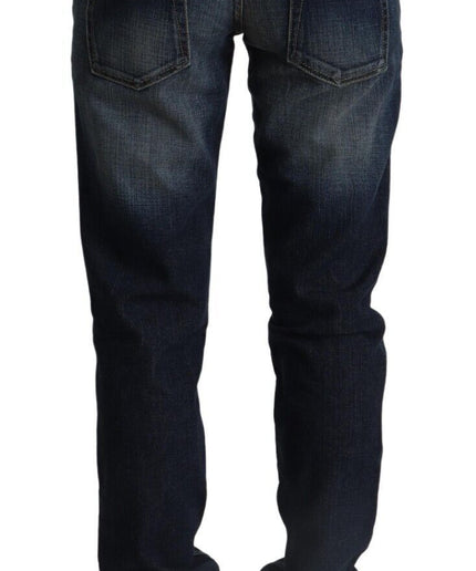 Acht Chic Dark Blue Low Waist Skinny Jeans